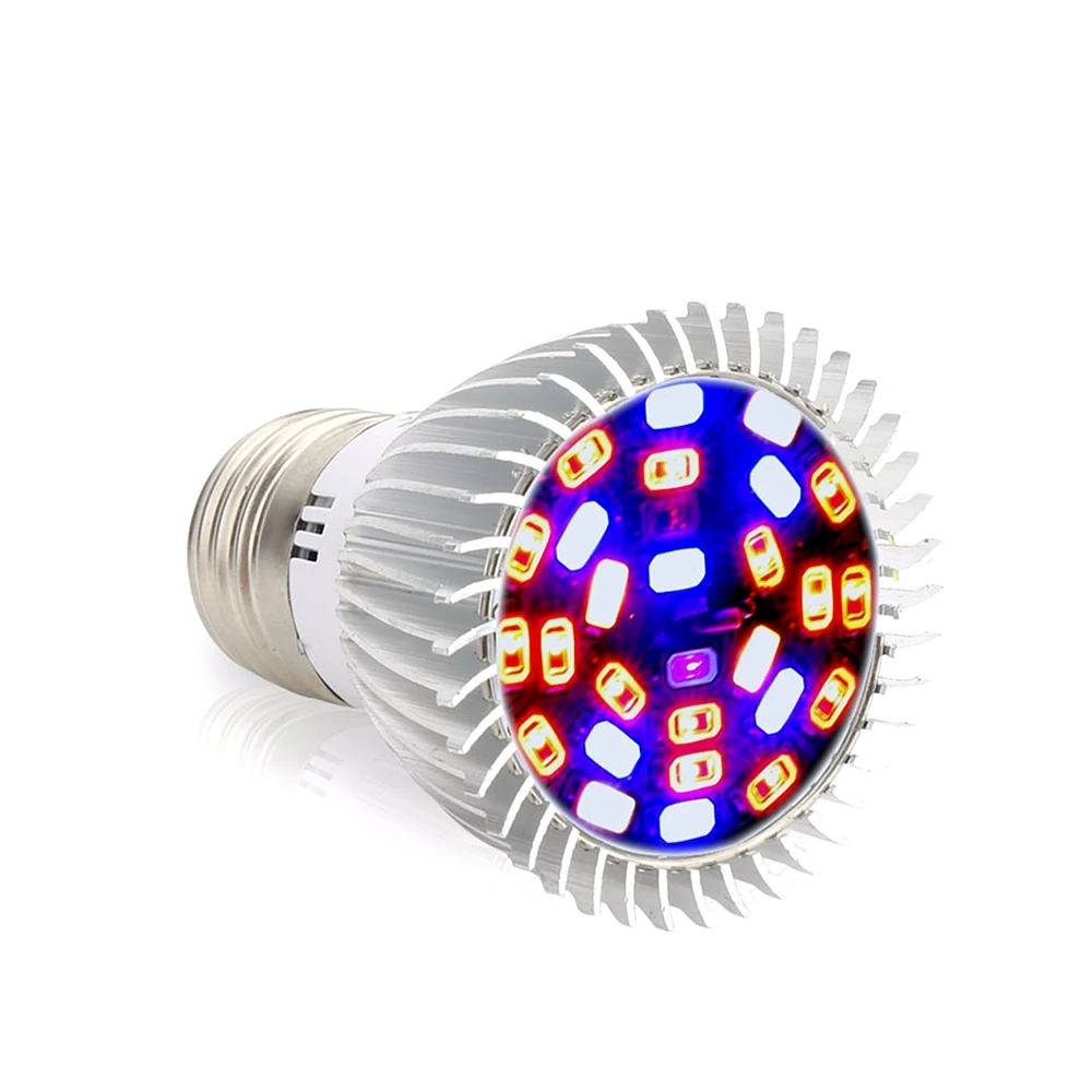 LED Plant Growing Lamp 28W Full Spectrum E27 E14 LED Grow Light Bulb For Indoor Garden