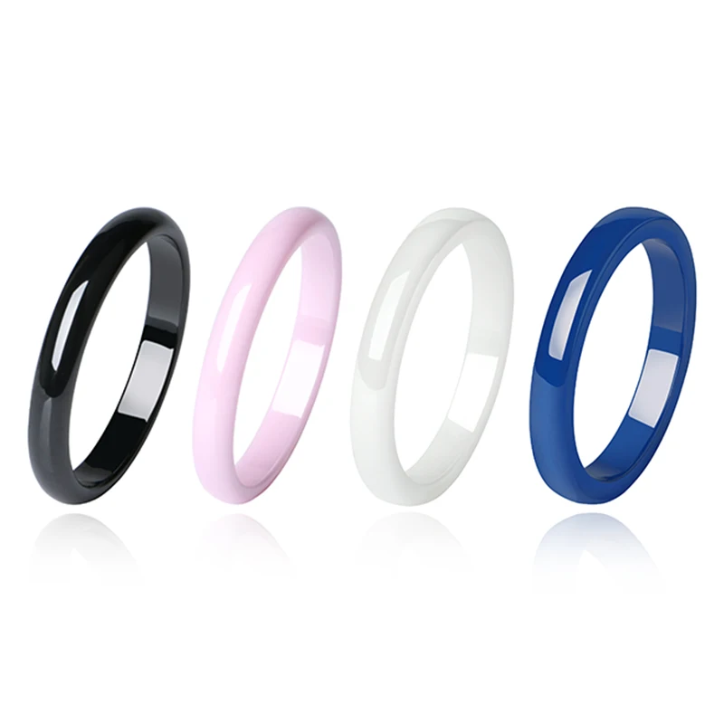 

Wholesale Ceramic Jewelry Rings White Black Pink Blue Ceramic rings Jewelry Accessories Factory Price 2019, Black white blue pink