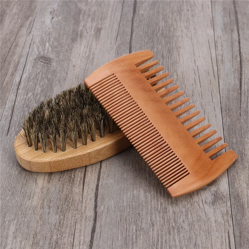 

100% organic good quality biodegradable beer personalized bamboo wooden hair comb for traveling, Wooden color