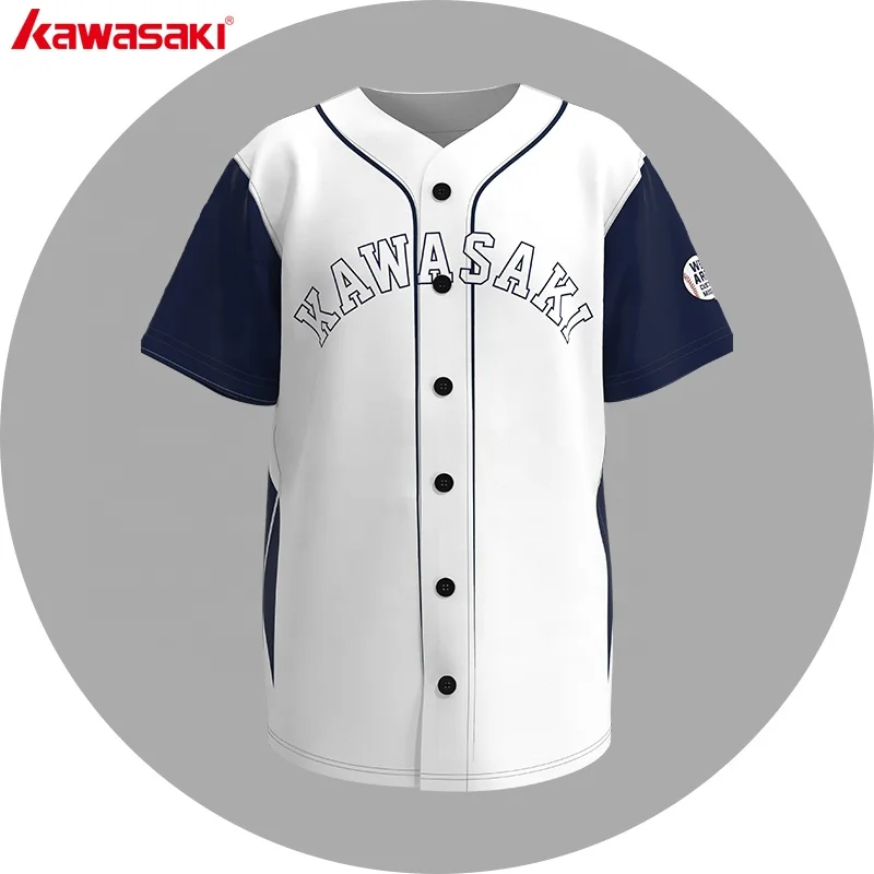 

China manufacture high quality quick dry plus size custom sumblimated button up baseball jersey, Customized color