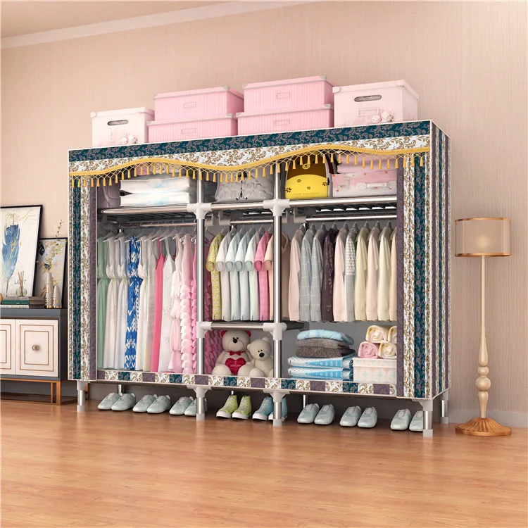 
Modern Non-Woven Fabric Portable and Foldable Home Closet Furniture Wardrobe Portable Design for small bedroom C1702 