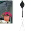 Plant Pulley Retractable Hanger Basket Heavy Duty Easy Reach Hanging Flower Hook for Home Garden Pots Balcony Birds Feeder
