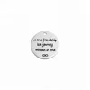 Inspirational Engraving Pendant Lettering Words Quote Message Charm Pendant for Necklace Bracelet Jewelry Making Accessories