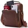 High Quality Brand Front Zipper Pocket Crossbody Sling bag Mens Genuine Leather Messenger Shoulder Bag