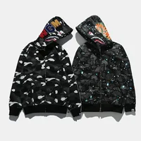 

Factory Custom Zip-up Camou Printed Cotton Loose Mens Hoodie