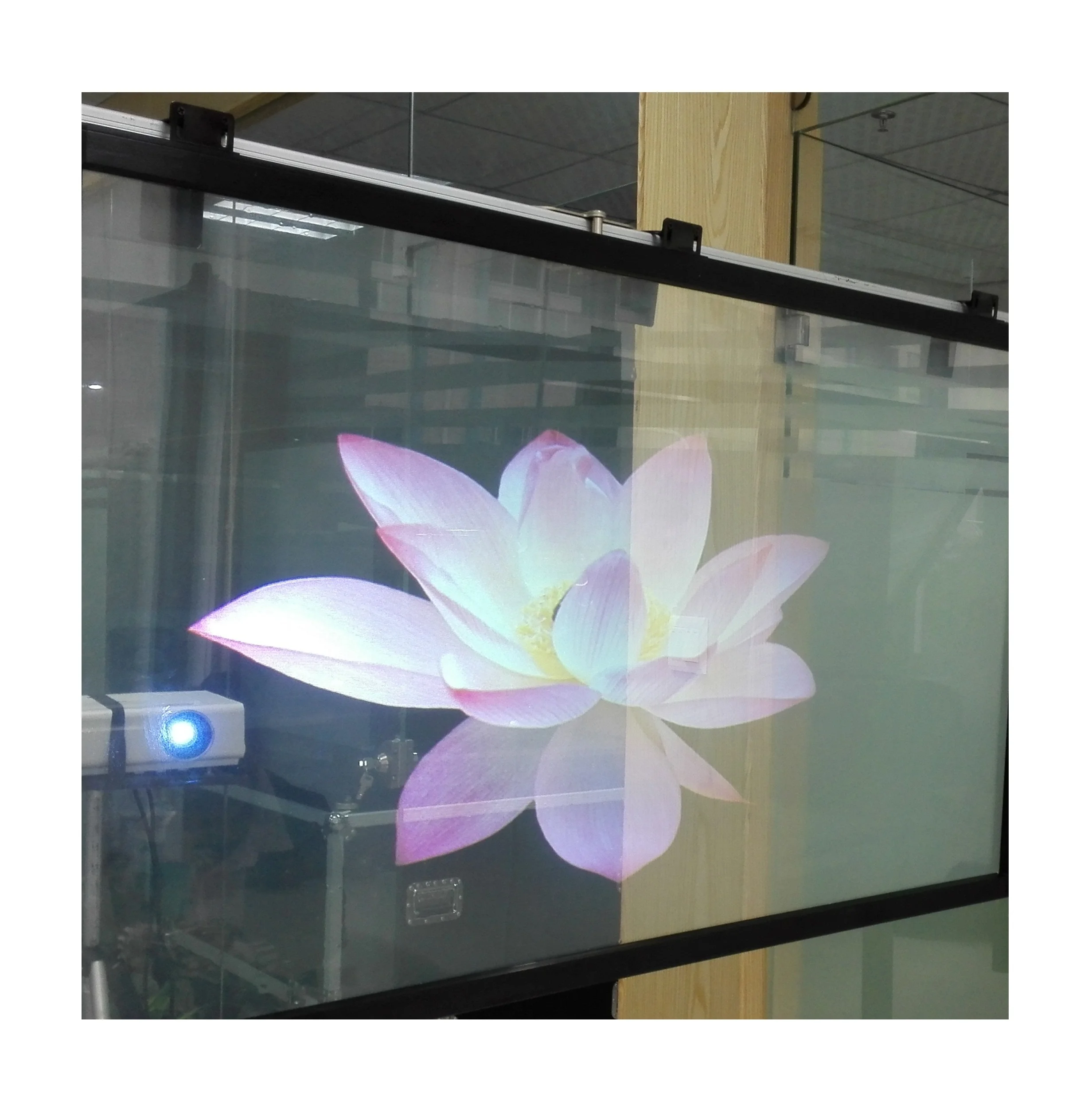 

Transparent Holographic Rear Projection Film 3D Hologram Window Foil