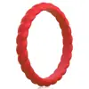 Silicone Wedding Ring for Women, Thin and Braided Rubber Band, Fashion, Colorful, Comfortable fit, Skin Safe