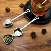 Promotional Gifts Stainless Steel Tea Making Infuser Filter Teaspoon Heart-shaped Tea Bag Strainer with Handle