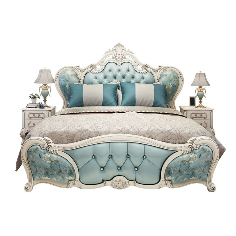 
Hot sale European luxury Can be customized queen size leather bedroom furniture king size bed 