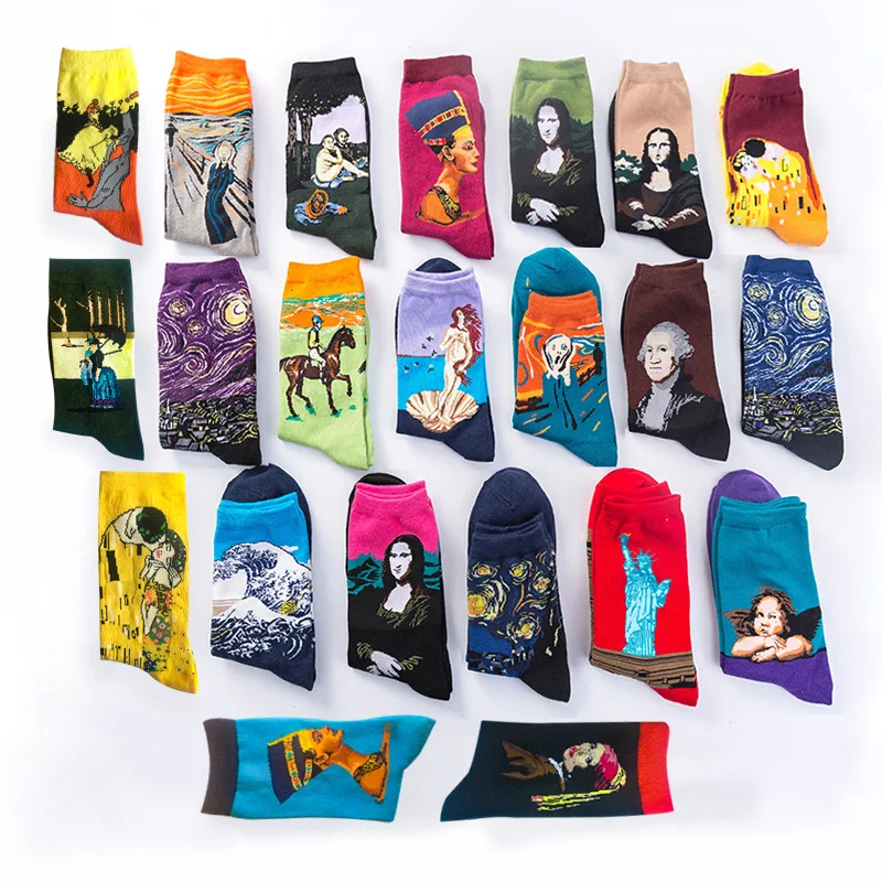 

Minori Men Women Popular Famous Painting Art Printed Funny Cotton Casual Crew Anime Socks, Like the picture