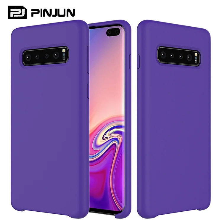 

High quality luxury soft liquid silicon microfiber cloth case for samsung galaxy s10