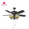 Reversible 52 inch vintage ceiling fan with light bulb Pull Chain