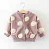 2019 Spring Pink Dot Single-breasted Sweet Warm Baby Girl Clothes