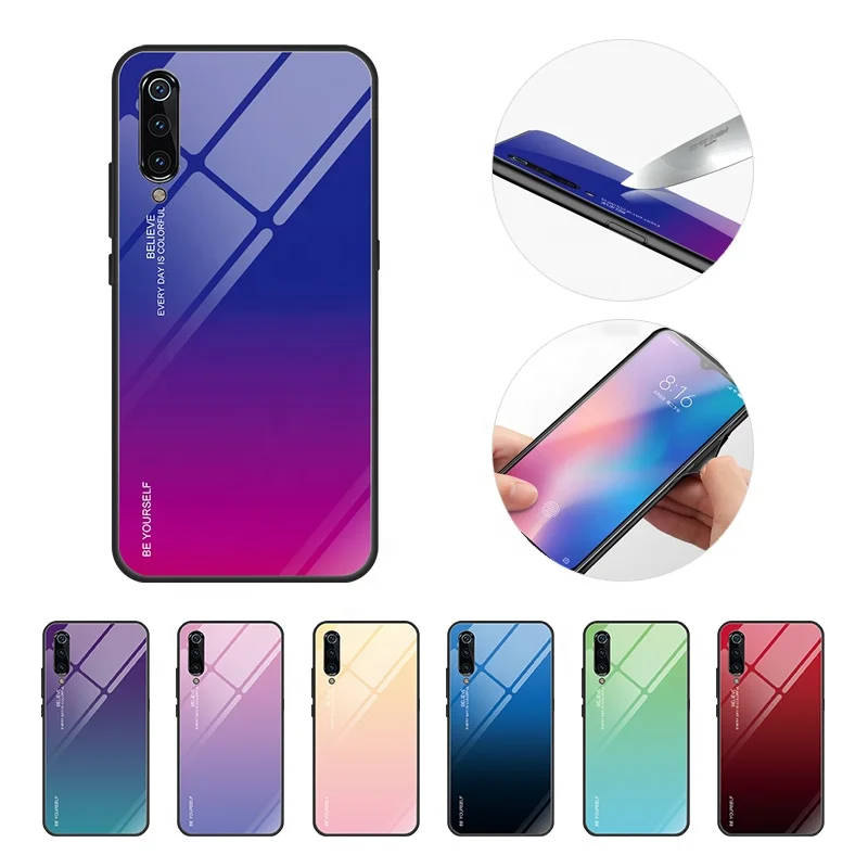 

Best Sell New Style gradual color tempered glass phone case For Xiaomi K20/K20 Pro mi 9 Redmi 6A Mix3 Pocophone F1