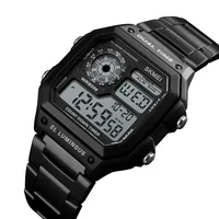 

Hot Sale Relojes Hombre SKMEI 1335 Stainless Steel Chronograph Dual Time Luminous Digital Mens Wrist Watch