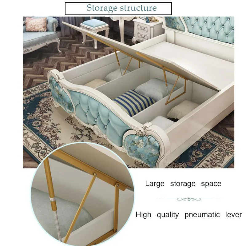 
Hot-sale European luxury Can be customized queen size leather bedroom furniture king size bed 