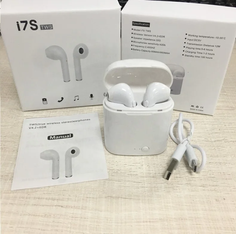 2019 Most Popular cheap wireless earphone & headphone , i7s i9s i10 i11 i12 i14 i19 touch  wireless headset with charger box