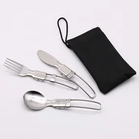 

Metal Material and Flatware Sets Flatware Type Folding camping cutlery