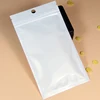 One Side Transparent One side White Or Black Printing Packing Heat Seal Ziplock Bag/