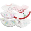 wholesale summer white embroidered lace princess baby bandana bibs with snap