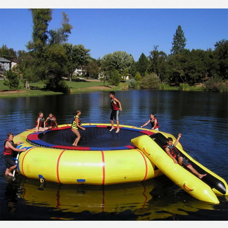 

Hot Selling Outdoor Inflatable Exciting Floating Water Trampoline, Inflatable Water Trampoline Games For Sale, As picture or full color available