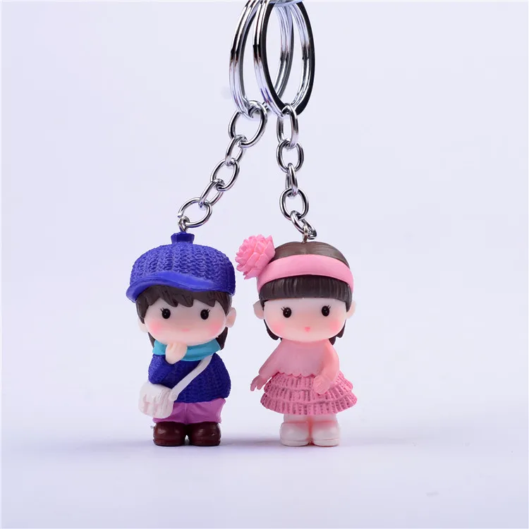 
lovely wedding gift key chain ring bridegroom and bride shaped keychain ring for marry party  (62091823559)