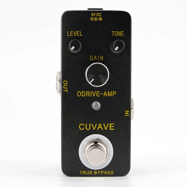 

CUVAVE Newest Hot Sale Fashion Guitar Effects Pedal Overdrive-AMP guitar effects pedal guitar For Music Bass, Black