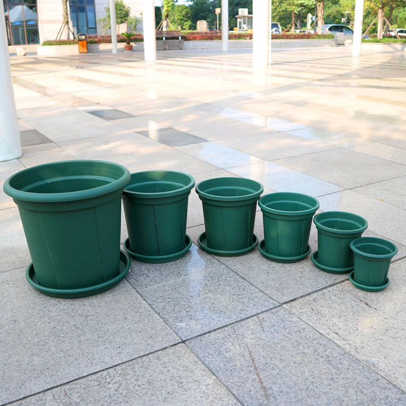 

High Impact Plastic Flower Pot Durable Nursery Pot/Garden Planter Pots 120mm, Green