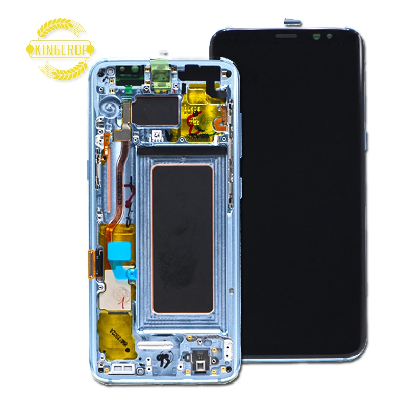 

OEM Original mobile phone For samsung galaxy S8 G950 G950F lcd screen for samsung s8 lcd digitizer assembly with frame, Black/glod/sliver/blue