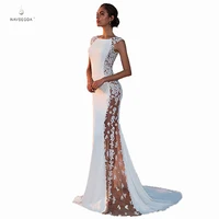 

2019 hot women evening dress lace sleeveless wedding mesh floor length cocktail dresses