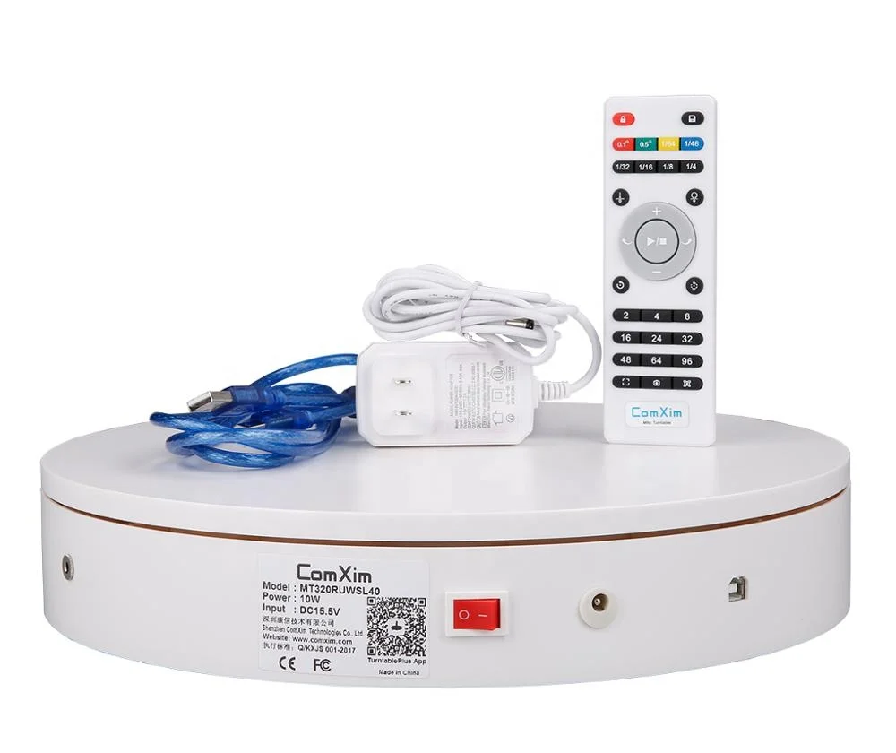 
ComXim 32cm WIFI,USB,Support Synchronous Shutter & Secondary Development Electric Rotating Turntable for Photography Display 