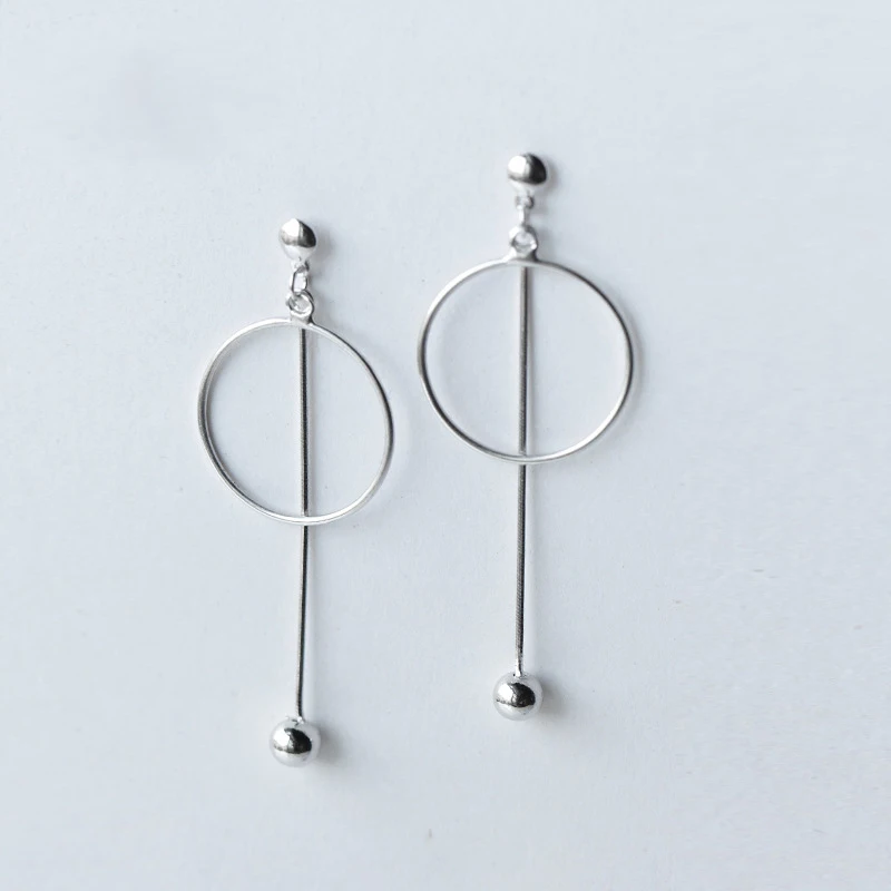 

Fashion Round 925 Sterling Silver Stud Earrings Jewelry