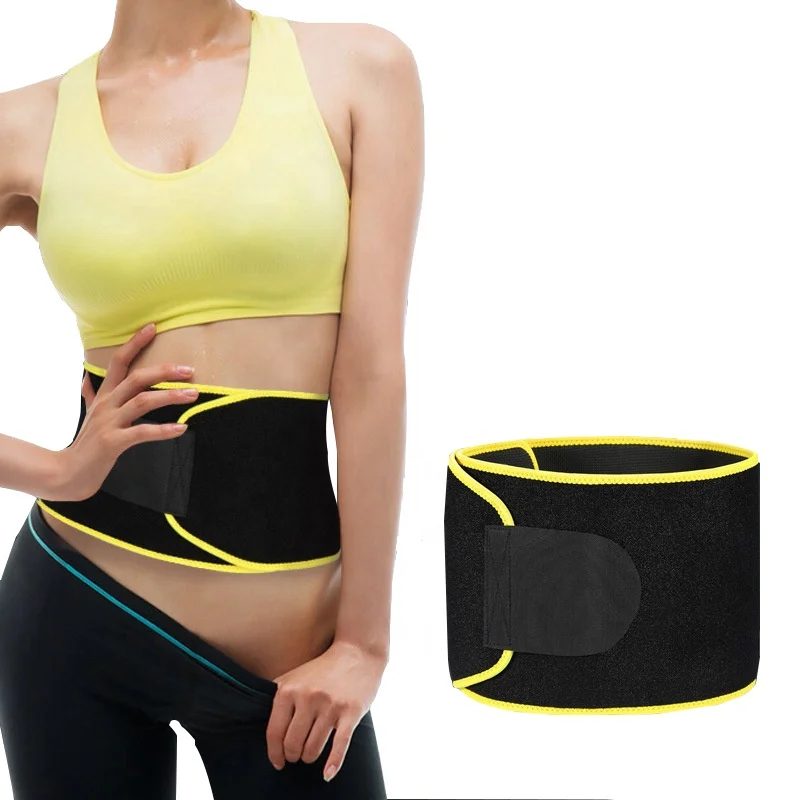 

Fashion Slimming Adjustable Sports Neoprene Black Waist Sweat Belt, Customized color
