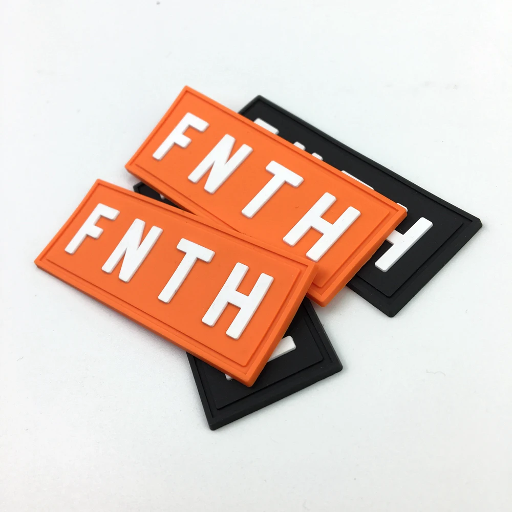 

Any color 3D heat transfer silicone label made embossed logo PVC rubber patch