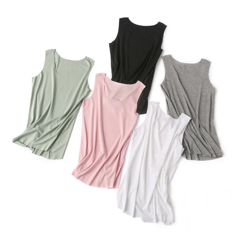 

Summer Sexy Sleeveless T shirt Solid Color Womens Blank Tank Top Seamless Vest