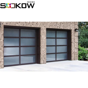 Commercial Double Aluminum Glass Modern Garage Door Buy Modern