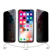 Wholesale 9H 2.5D privacy screen protector for iphone tempered glass personal glass protector anti-spy for iphone X XS