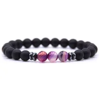 

Best Gift Handmade 8MM Natural Stone Colorful Beads Bracelet For Sale