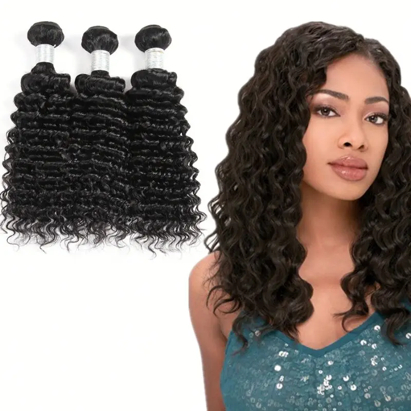

Wholesale virgin hair vendors deep wave hair brazilian hair, 1b natural black