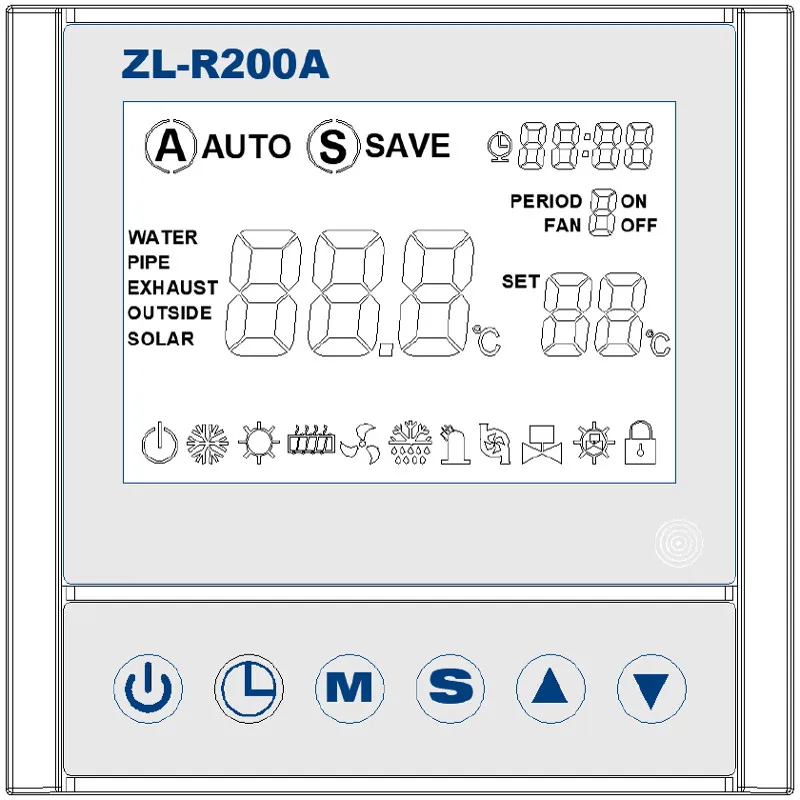 
ZL-R200A 220VAC Universal, heat pump water heater controller, Lilytech 