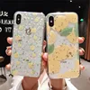 Fashion lemon fruit phone case for iphone 6 6s 7 8 plus X XS MAX XR epoxy glitter gold foil back cover