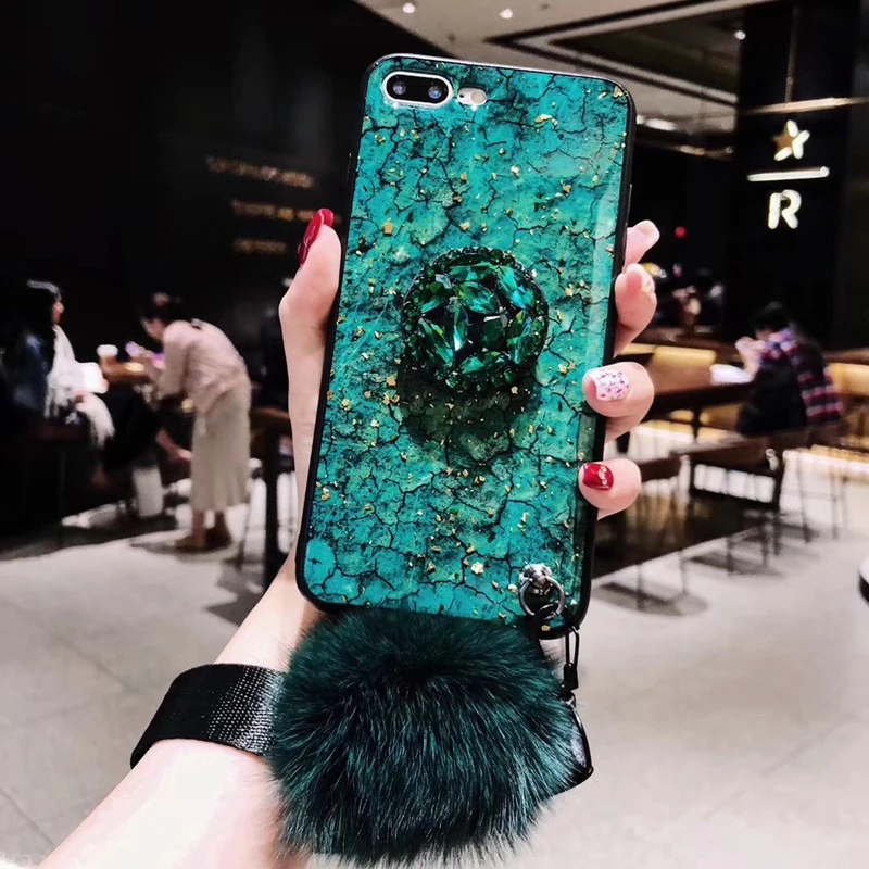 

Rubberize Glossy Smartphone Pops Holder Socket Case For iPhone 7 Marble Cell Phone Cover, N/a