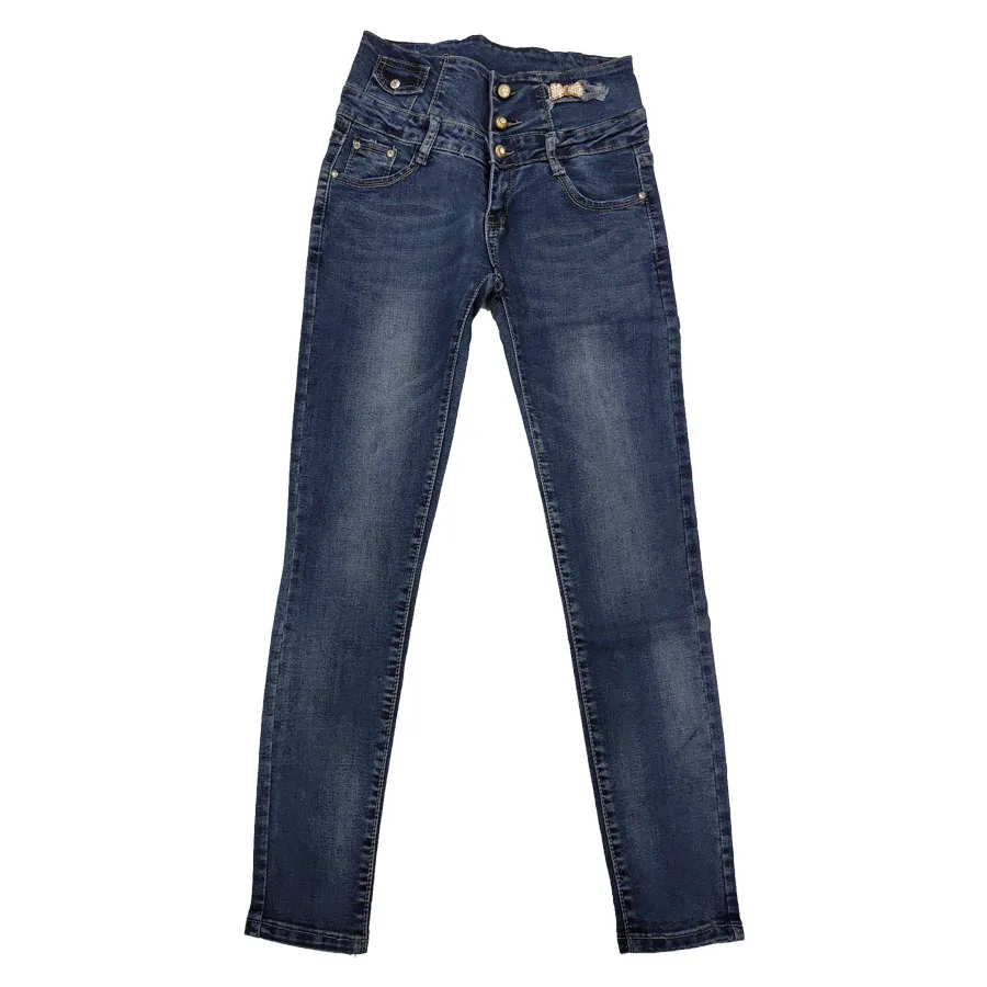 

Casual Fashion Girl High Waist New Style Jeans Women Stretch pencil pants