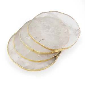 Image of Quality Assurance pink quartz coasters for cup