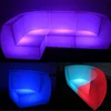 High quality waterproof modern design plastic living room furniture 16 color light led sofa