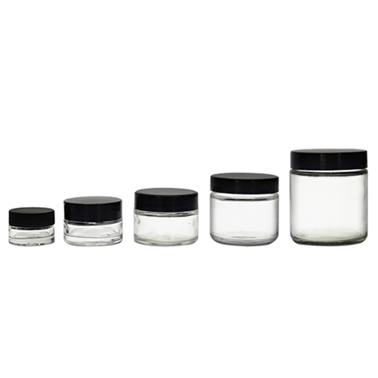 Custom Made Round Candle Glass Jar  1/2oz 2oz 4oz 6oz 8oz 12oz 16oz Glass Cosmetic Jar Straight Side Glass Jar with Lid