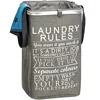 Bedroom Bathroom Washing Storage Square Laundry Hamper Foldable Dirty Clothes Sorter Aluminium Frame Basket with Handle