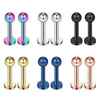 

Gaby 16G 316L Surgical Steel Labret Monroe Lip Ring Tragus Helix Earring Stud Piercing Jewelry
