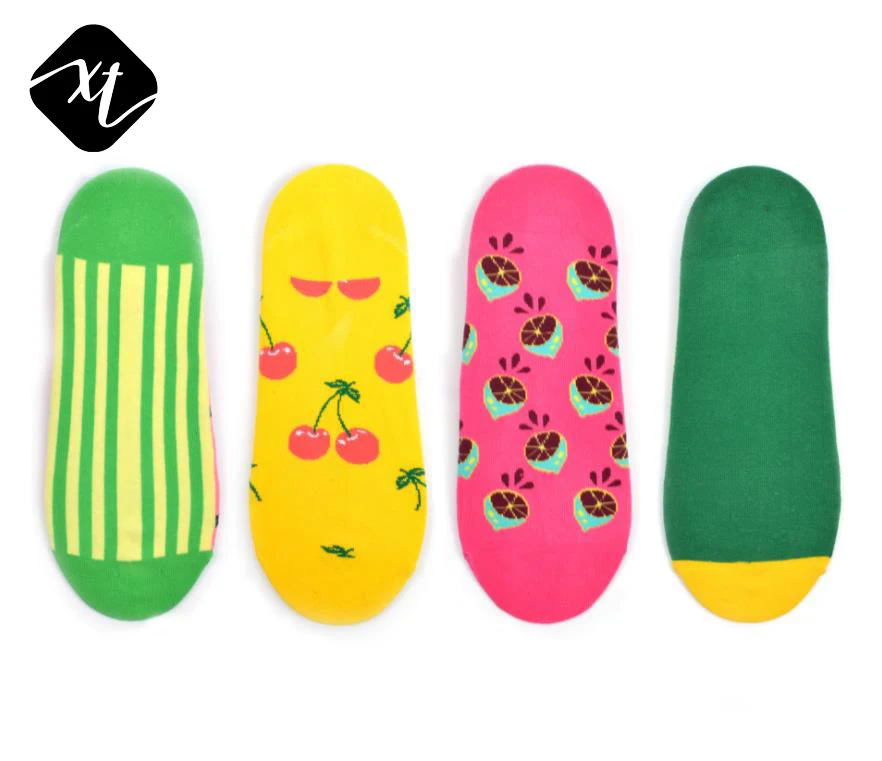 

2019 New design fruits low cut no show socks men women ladies girls colorful unisex happy socks, Custom color