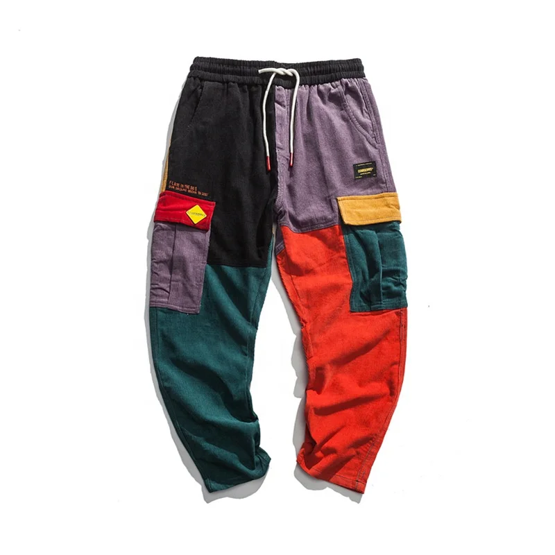 

Hot sales 2019 streetwear Hip-hop mens corduroy joggers pants